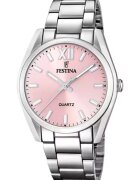Festina Часовник от неръждаема стомана с три стрелки Сребрист