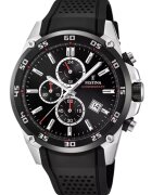 Festina Часовник с гумена каишка Черен