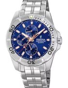 Festina Многофункционален часовник от неръждаема стомана Сребрист