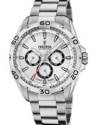 Festina Мултифункционален часовник с верижка от неръждаема стомана Сребрист