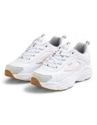 Fila Полускосени спортни обувки от еко кожа Бял/Бледо розово