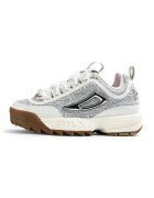 Fila Спортни обувки Disruptor с велур - Мръснобял/Сребрист