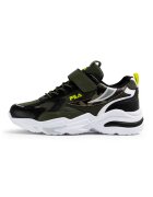 Fila Спортни обувки Madrun с велкро и мрежести зони - Черен/Тъмно каки/Лайм зелено