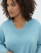 Fiorella Rubino Фино плетен шпиц пуловер Тюркоаз