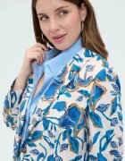 Fiorella Rubino Флорално сако Кралско Синьо/Мръснобял