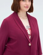 Fiorella Rubino Сако с 3/4 ръкави и джобове с капаче Тъмнорозов