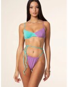 fk Two Piece Swimsuit With Adjustable Straps - Многоцветен