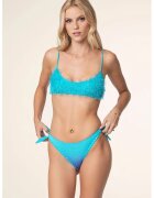 fk Two Piece Swimsuit With Fringe Details - Син