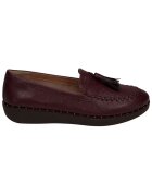 Flip Flop Дамски мокасини - тип джапанки" - Вишнев - Синтетичен -"