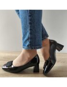 FORMAZIONE Елегантни дамски обувки Tp2377-6 Black Lacquer - черни