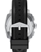 Fossil Часовник Machine с хронограф и силиконова каишка Черен