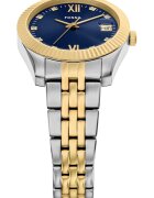 Fossil Часовник от неръждаема стомана с двуцветен дизайн Сребрист/Златист