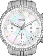 Fossil Часовник от неръждаема стомана с хронограф Сребрист
