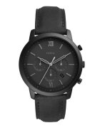 Fossil Часовник с кожена каишка и хронометър