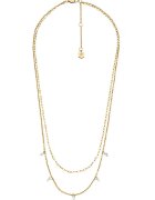 Fossil Двуредово колие с кристали