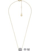 Fossil Колие и обеци с кристали