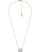 Fossil Колие от неръждаема стомана с висулка MOP - Бронз/Сребрист