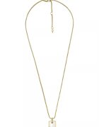 Fossil Колие с висулка от седеф