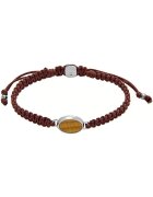 Fossil Мъжка гривна с камъни тигрово око - елегантна - автентичен комплект