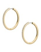 Fossil Обеци тип халки с кристали