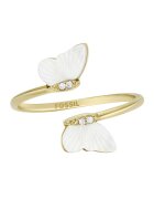 Fossil Пръстен от неръждаема стомана със седеф