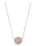 Fossil Розово-златисто колие с висулка