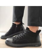 FRANCO GERARDO Ежедневни мъжки боти H6008 Black Velvet - Черно кадифе
