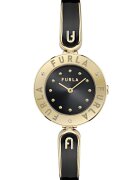 Furla Часовник от неръждаема стомана с кристали Златист