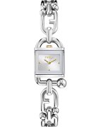 Furla Часовник с кожена каишка и релефен циферблат