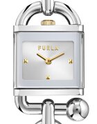 Furla Часовник с кожена каишка и релефен циферблат