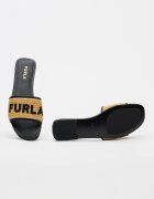 Furla Чехли Brezza от кожа и еко кожа Черен/Светло бежово