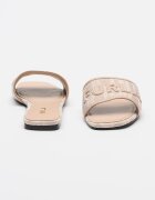Furla Чехли Brezza с кожа Κафе кафяво/Тъмно прашно розово