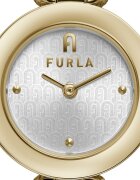 Furla Иноксов часовник с кожена каишка