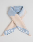 Furla Копринен флорален шал Lea Пастелносин/Праскова