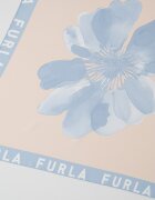 Furla Копринен флорален шал Lea Пастелносин/Праскова