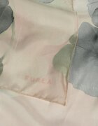 Furla Копринен флорален шал Primavera Тъмнозелен/Бежов