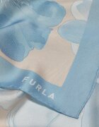 Furla Копринен флорален шал Tortona Пастелносин/Бежов