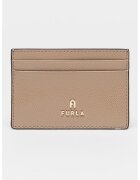 Furla Кожен калъф за карти Camelia с шагрен - Камел