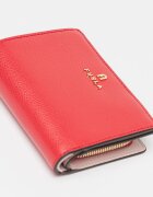 Furla Кожен портфейл Camelia с метално лого Корал/Светло червено