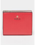 Furla Кожен портфейл Camelia с метално лого - Корал/Светло червено