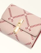 Furla Кожен портфейл с Iride двойно прегъване и шарка Фуксия/Пастелнорозов