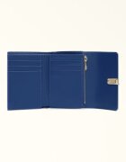 Furla Кожен портфейл с Iride двойно прегъване и шарка Пастелносин/Индигово синьо