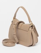 Furla Кожена чанта Flow с отделяща се презрамка Сиво-кафяв