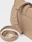 Furla Кожена чанта Flow с отделяща се презрамка Сиво-кафяв