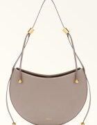 Furla Кожена чанта Half-Moon Прашен люляк