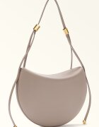Furla Кожена чанта Half-Moon Прашен люляк