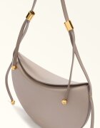 Furla Кожена чанта Half-Moon Прашен люляк
