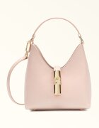 Furla Кожена чанта Iride с допълнителна презрамка Бледо розово