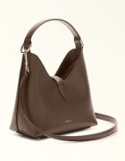 Furla Кожена чанта Iride с допълнителна презрамка Тъмнокафяв