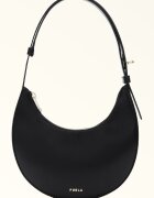 Furla Кожена чанта-полумесец за рамо Delizia Черен